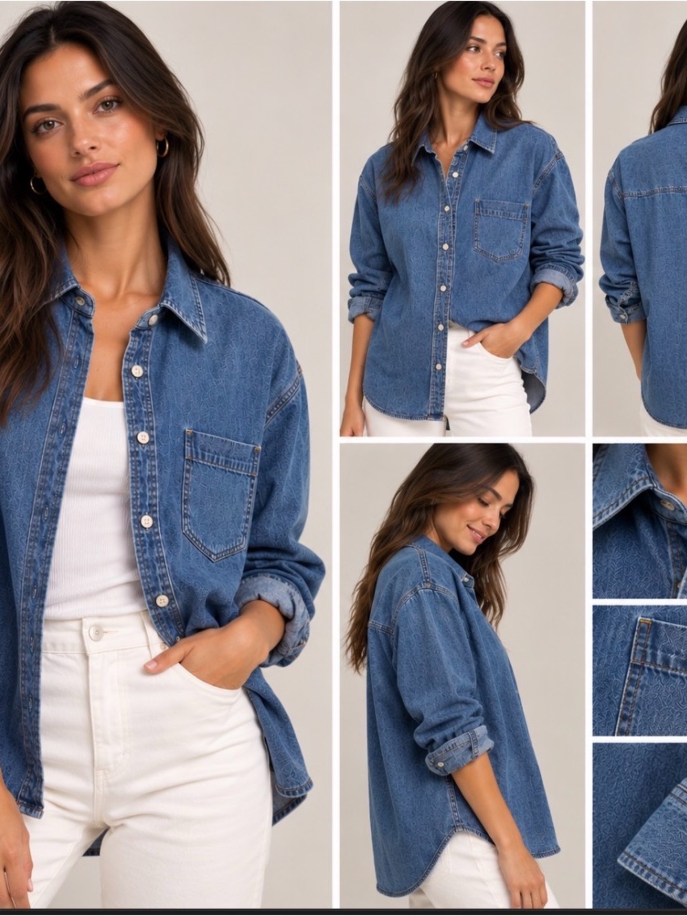 Denim Forum by Aritzia The ’80s Comfy Denim Shirt – NWT – Size M